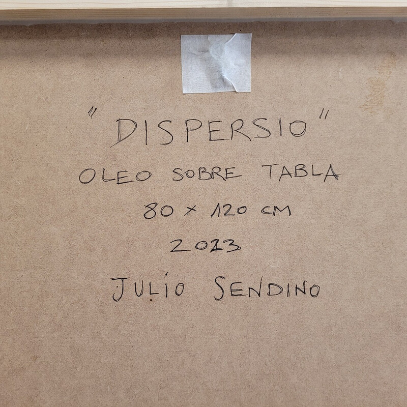 Vintage painting titled Dispersio by Julio Sendino