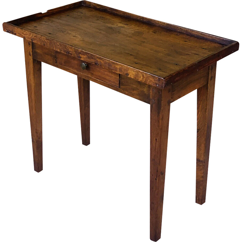 Vintage rectangular walnut side table