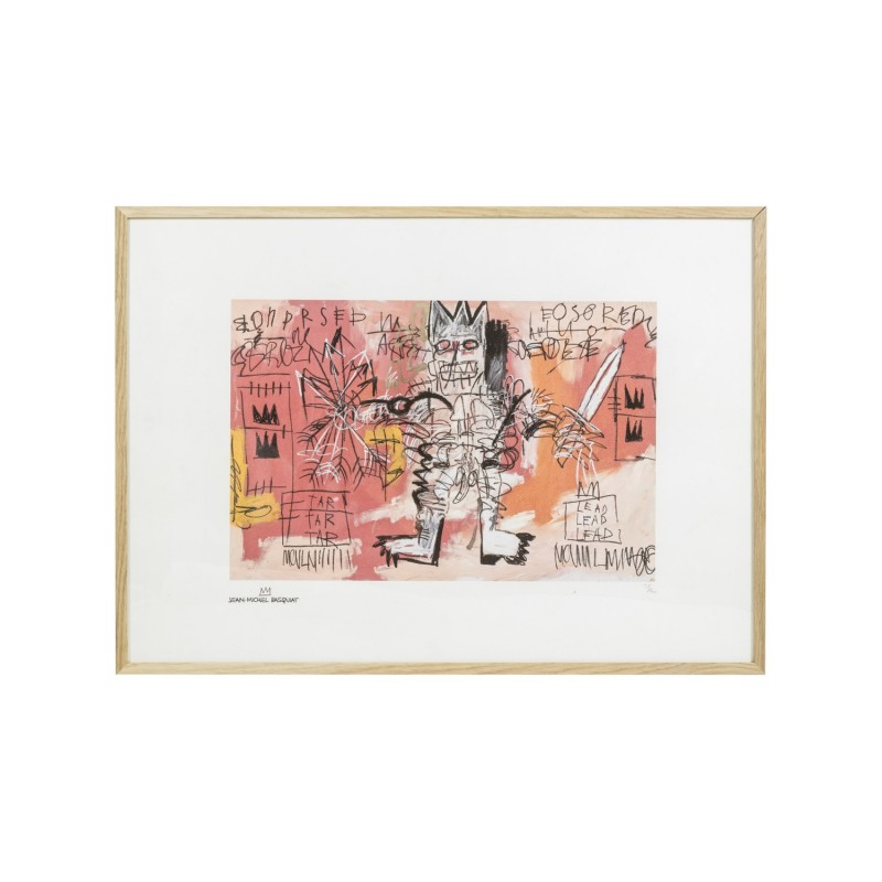 Sérigraphie vintage représentant un personnage schématique par Jean-Michel Basquiat, Etats-Unis 1990