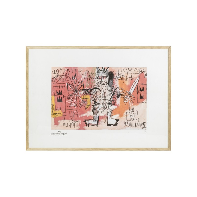 Vintage-Siebdruck mit einer schematischen Figur von Jean-Michel Basquiat, USA 1990