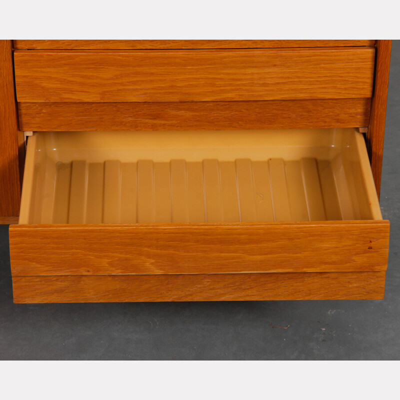 Vintage chest of drawers model U-458 in oak by Jiroutek for Interier Praha, Czechoslovakia 1960