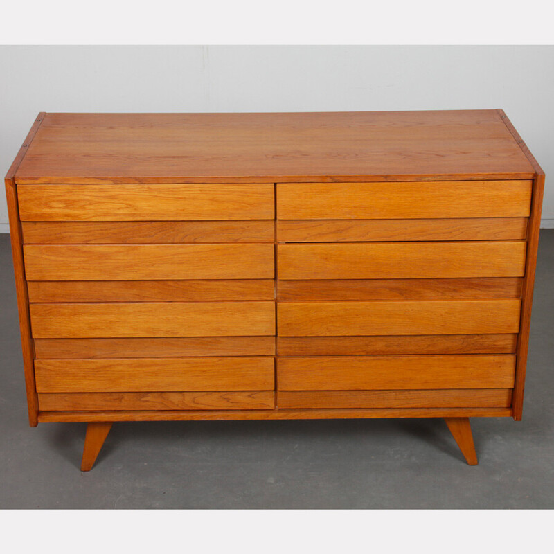 Vintage wooden chest of drawers model U-453 by Jiri Jiroutek for Interier Praha, Czechoslovakia 1960