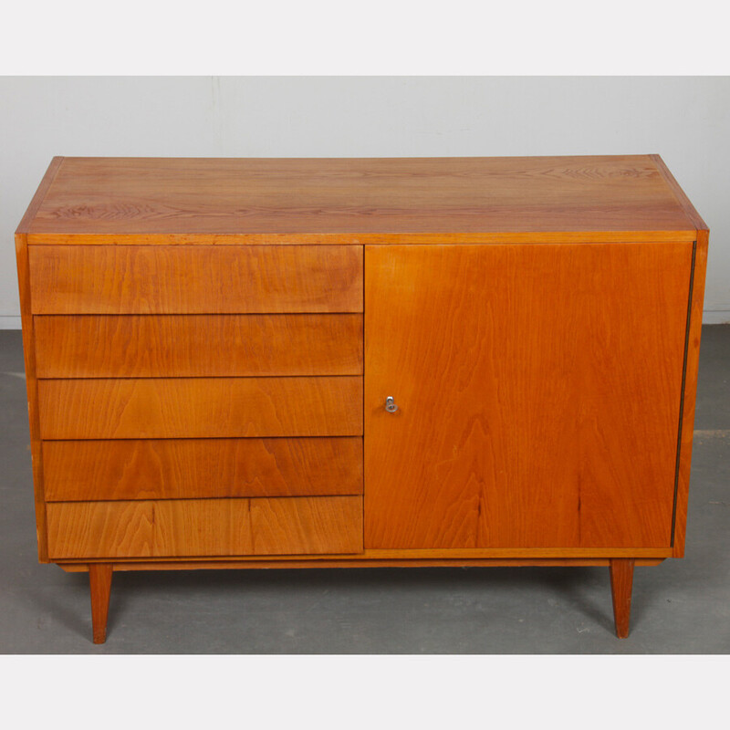Vintage chest of drawers in oak wood, Czechoslovakia 1960