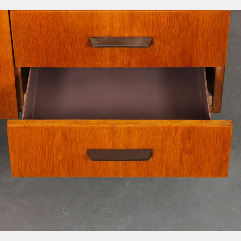 Vintage oak wood chest of drawers for Up Zavody, Czechoslovakia 1960