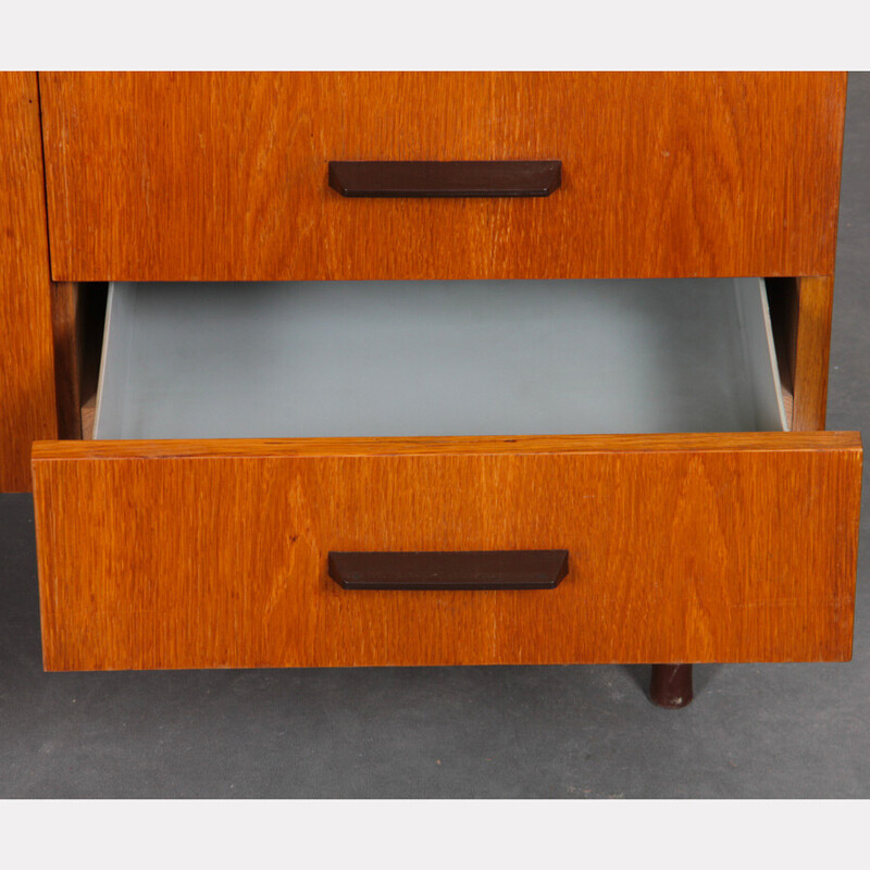 Vintage oak wood chest of drawers for Up Zavody, Czechoslovakia 1960