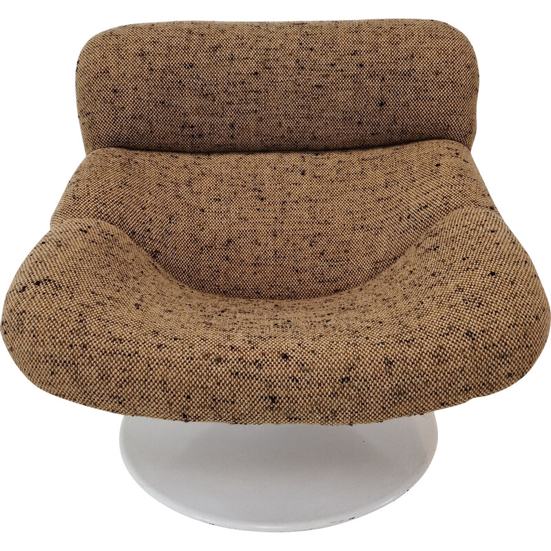 Vintage model F518 armchair in wood and metal by Geoffrey Harcourt for Artifort, 1970