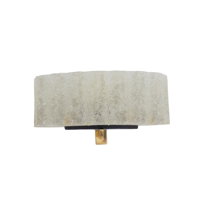 Vintage wall lamp in granite resin and golden brass for Maison Arlus, France 1960