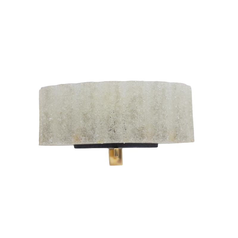 Vintage wall lamp in granite resin and golden brass for Maison Arlus, France 1960