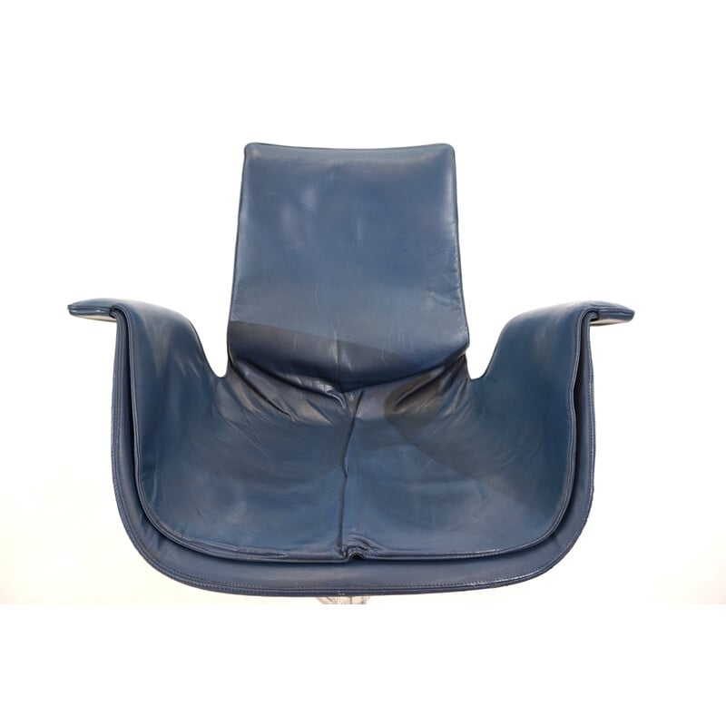 Vintage "Kill 6727" leather office chair by Kastholm and Fabricius for Alfred Kill International, 1960