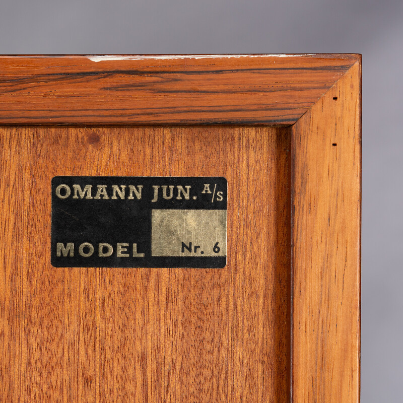 Vintage model 6 boekenkast in palissander voor Omann Jun Mobelfabrik, Denemarken 1960
