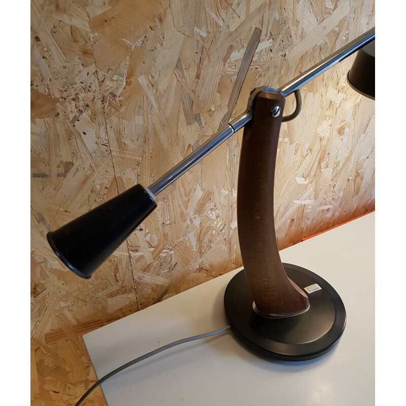 'President" wood and metal desk lamp for Fase - 1960s