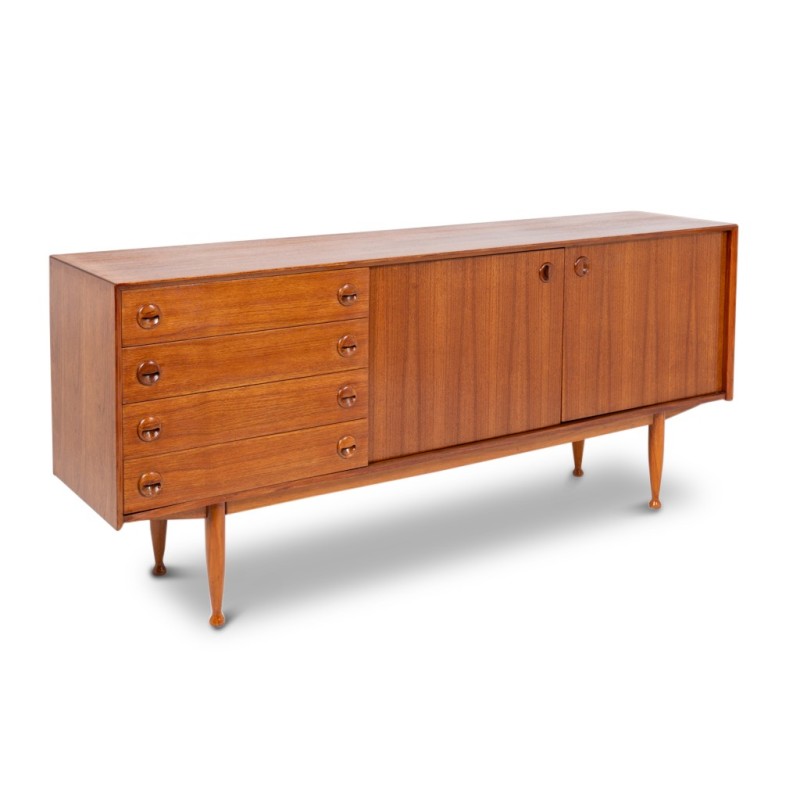 Vintage rectangular teak sideboard, 1960