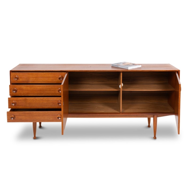 Vintage rectangular teak sideboard, 1960