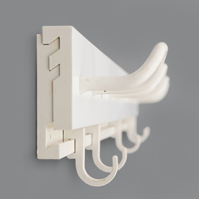 Vintage white plastic coat rack for Kartell, Italy 1970