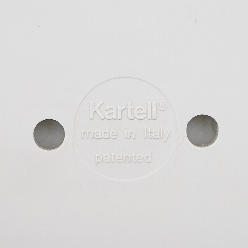 Bengaleiro vintage em plástico branco para Kartell, Itália 1970