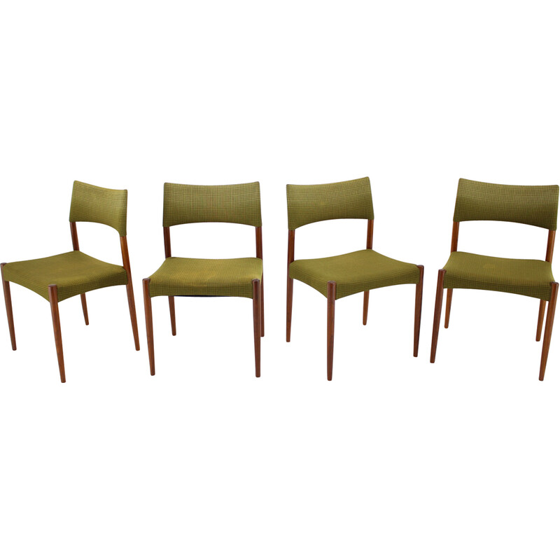 Conjunto de 4 cadeiras de jantar vintage em teca de Ejner Larsen e Aksel Bender-Madsen, 1960