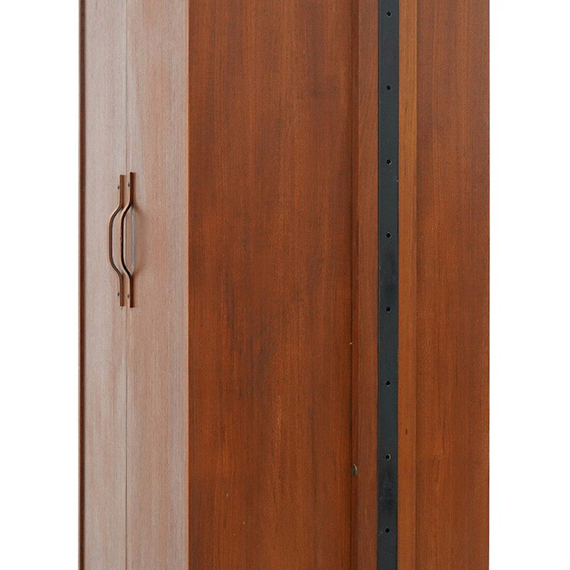 Vintage cabinet in teak veneered wood and metal, Italy 1960