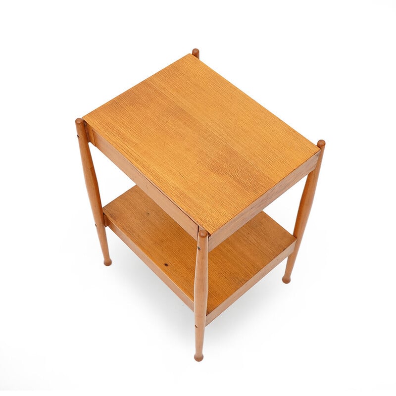 Vintage bedside table with drawer in teak veneer for Fratelli Reguitti, Italy 1960