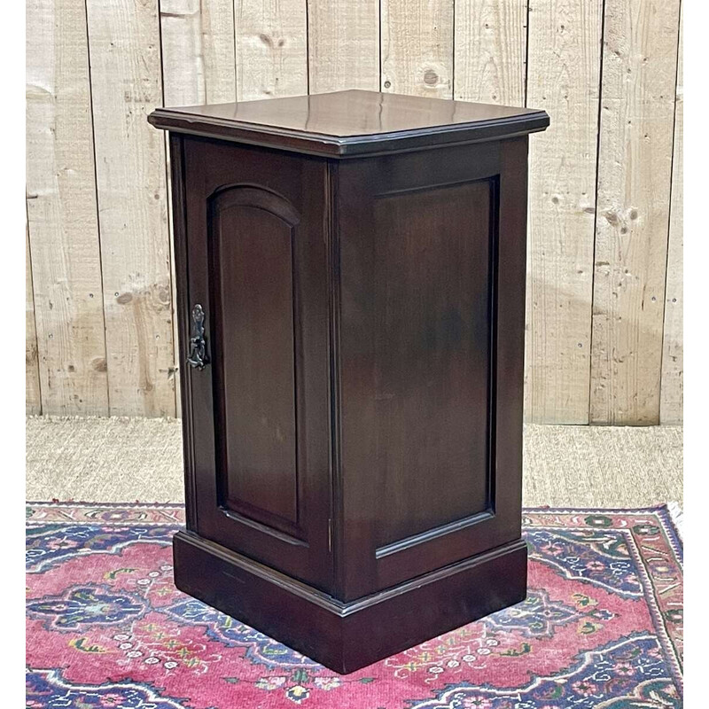 Vintage mahogany bedside table, England 1930