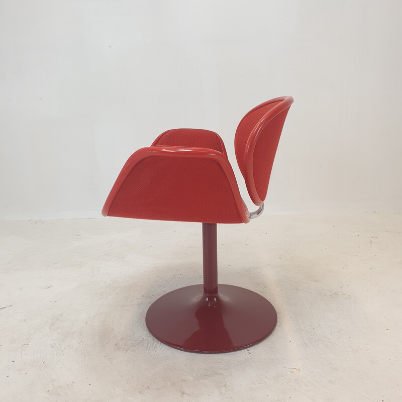 Cadeira de braços Tulipe vintage em lã vermelha de Pierre Paulin para Artifort, 1960