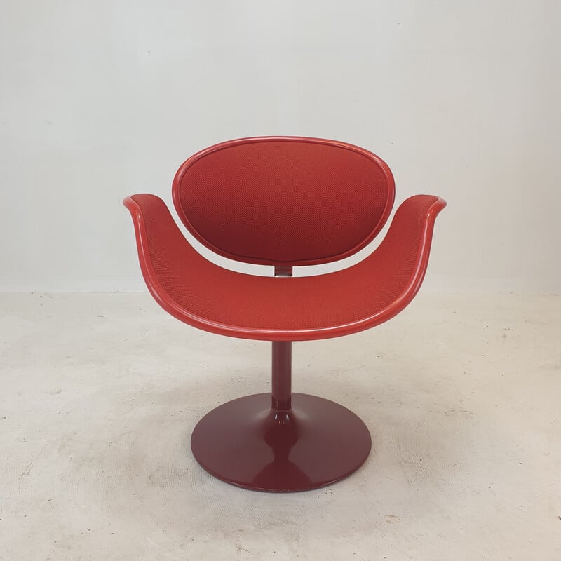 Vintage Tulipe armchair in red wool by Pierre Paulin for Artifort, 1960