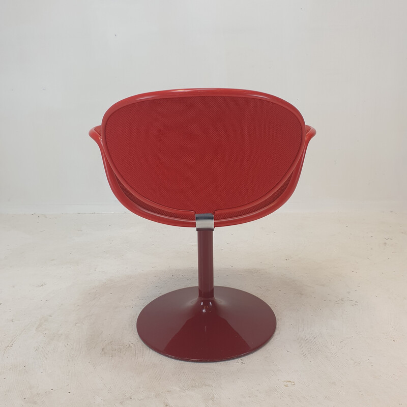 Tulipe-Sessel aus roter Wolle von Pierre Paulin für Artifort, 1960