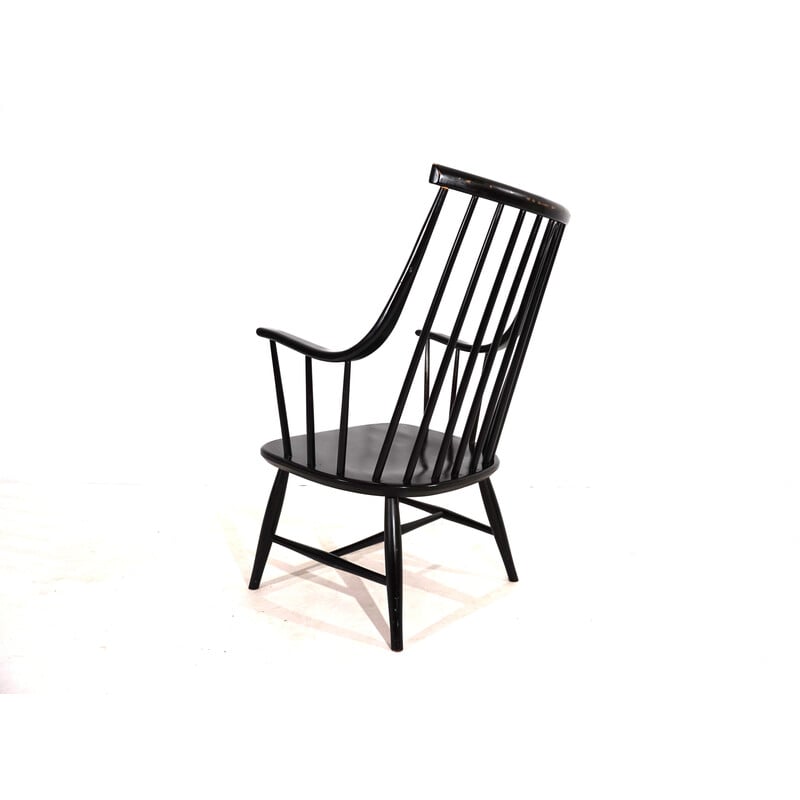 Cadeira de madeira vintage de Lena Larsson para Nesto, Suécia 1960