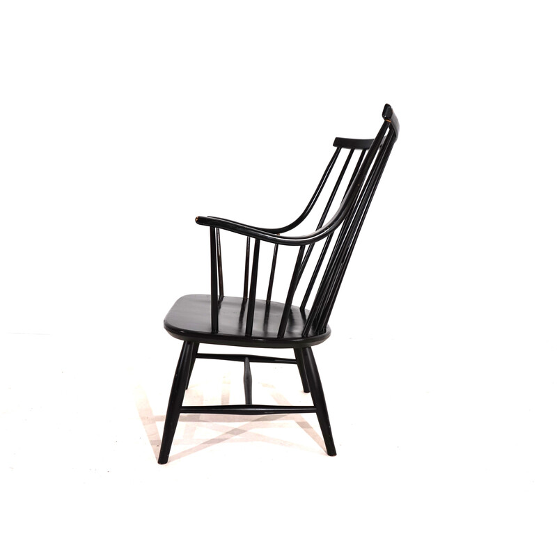 Cadeira de madeira vintage de Lena Larsson para Nesto, Suécia 1960