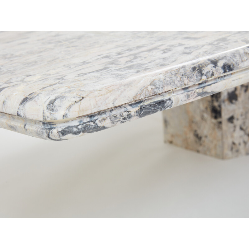 Tavolino vintage in marmo grigio di Sicilia, Francia 1970