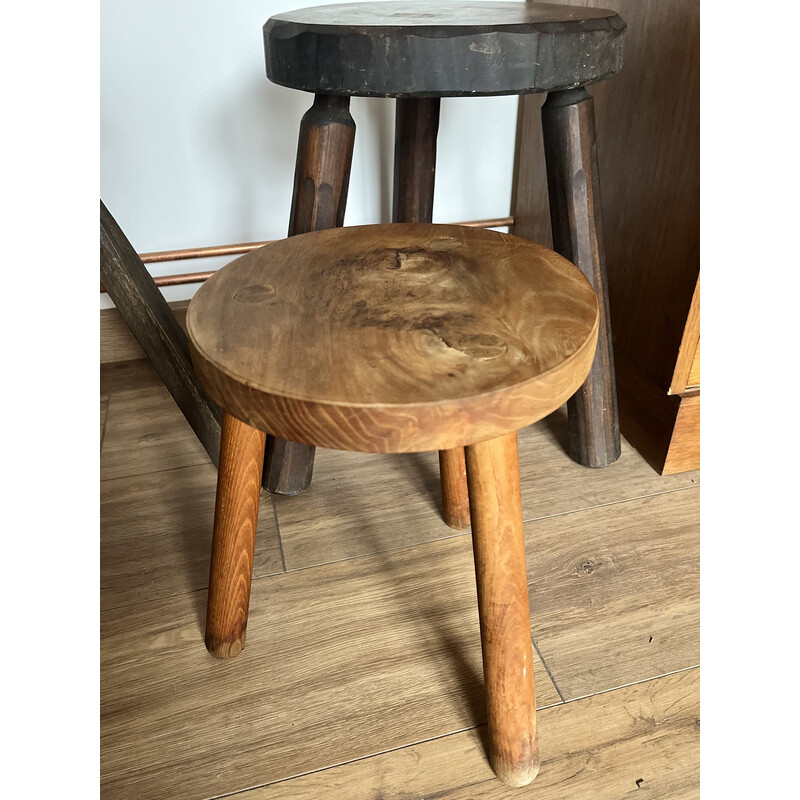Set of 4 vintage wooden stools