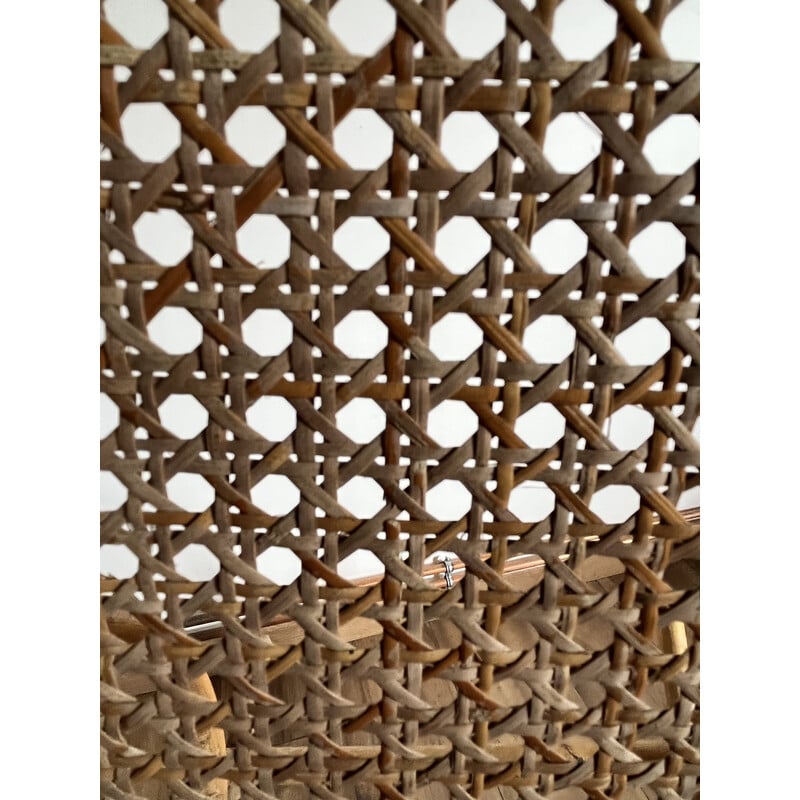 Vintage-Schaukelstuhl aus Rattan und Bambus, 1960