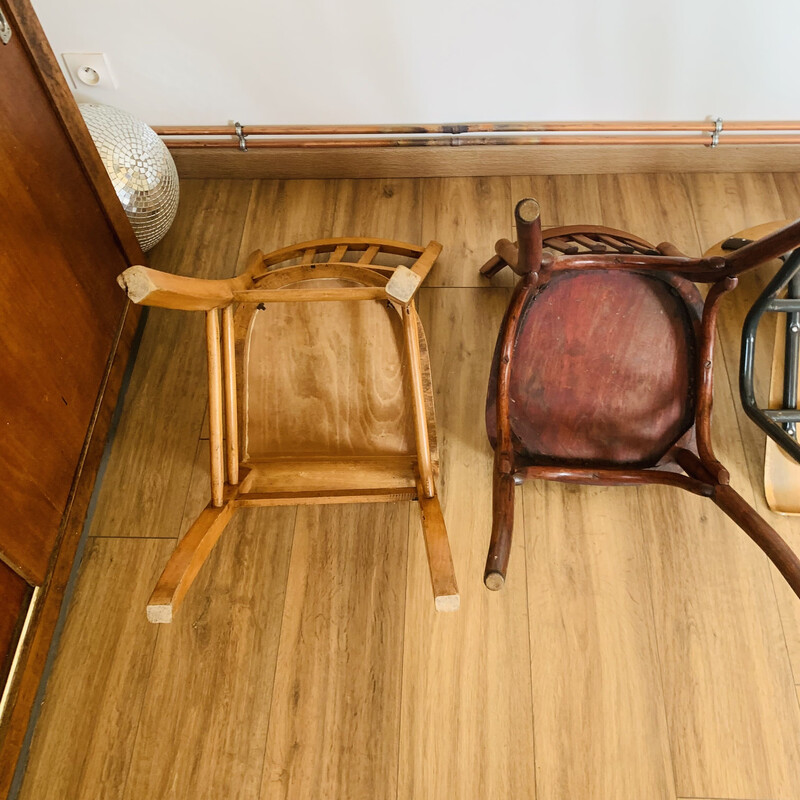Set van 4 vintage stoelen