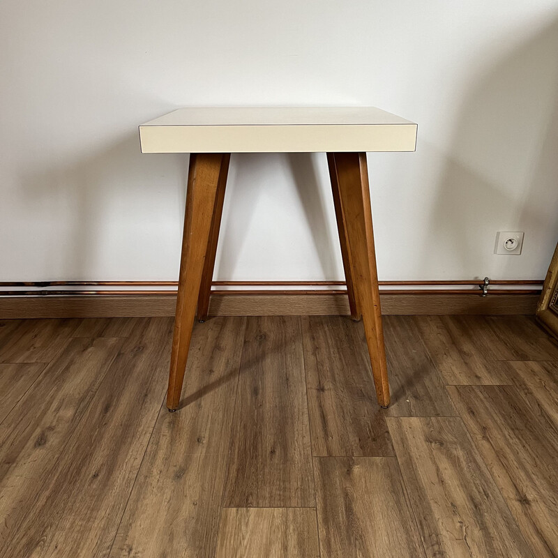 Vintage square table, France 1960