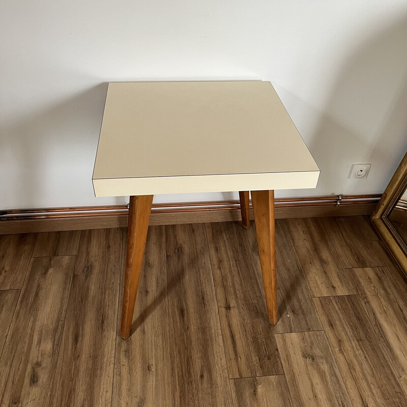 Vintage square table, France 1960