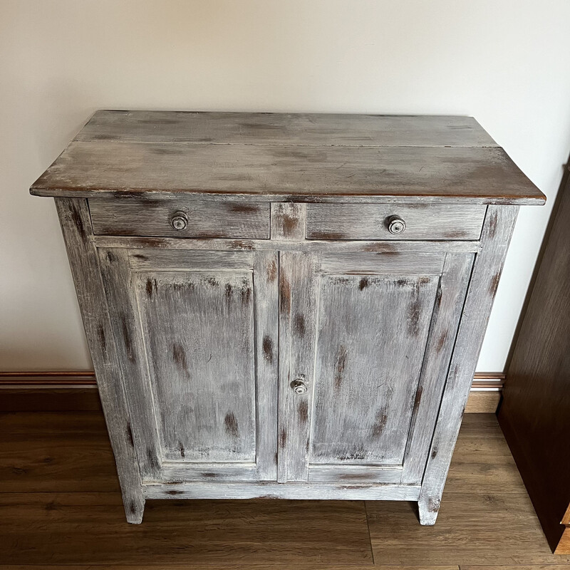 Sideboard im Vintage-Stil mit Kirschholzeffekt, 2 Schubladen und 1 Regal