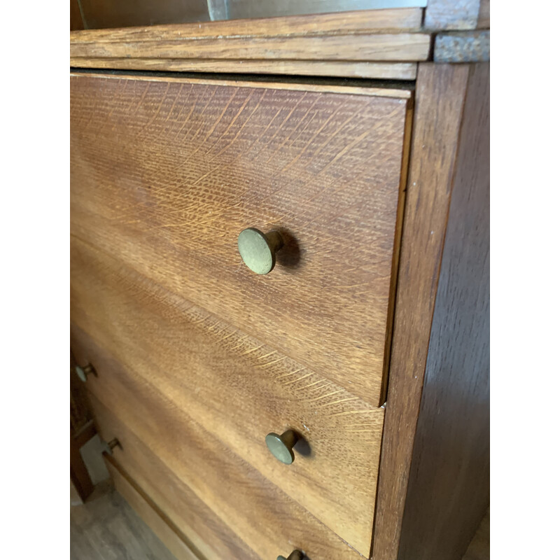 Vintage cabinet with display cabinet with 3 drawers