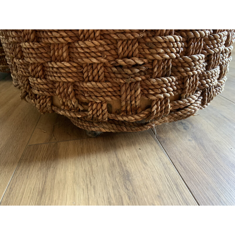 Vintage woven rope and rattan dining set