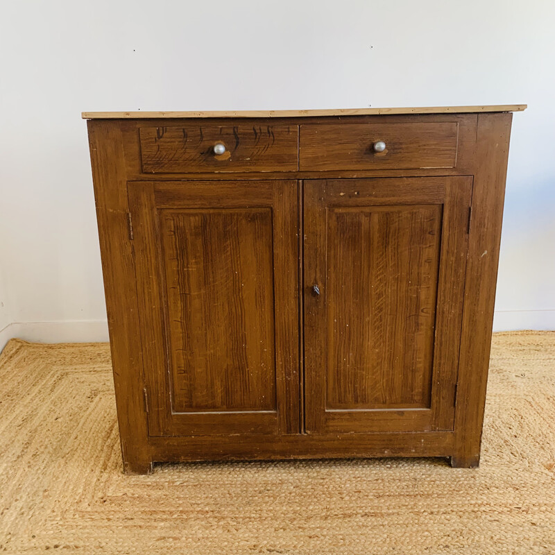 Vintage wooden sideboard, France