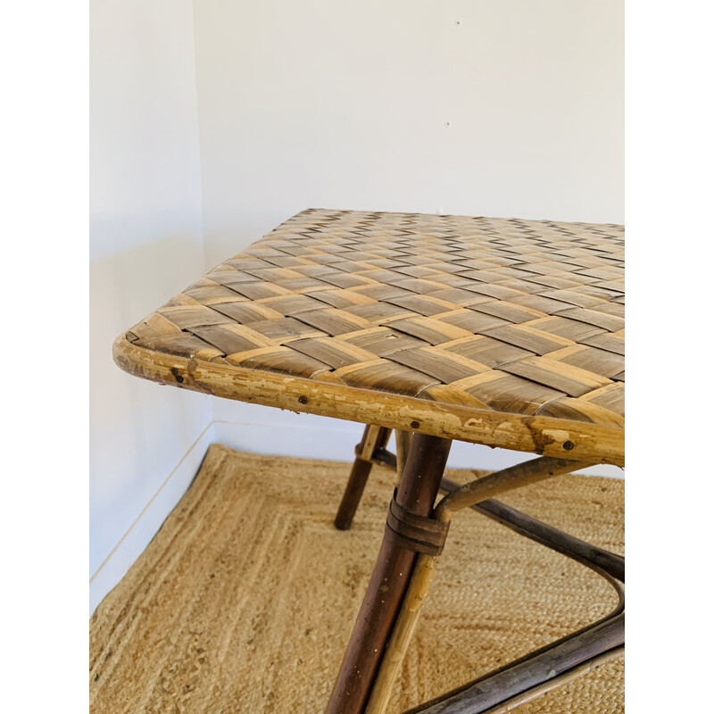 Vintage free-form rattan table