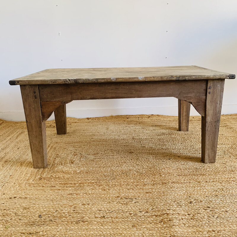 Table de ferme vintage transformable en table basse