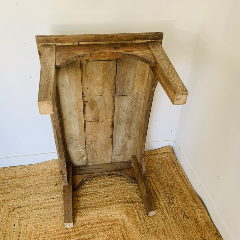 Vintage farm table convertible into coffee table