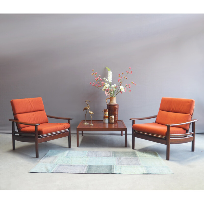 Pair of Danish rosewood lounge chairs - 1960s