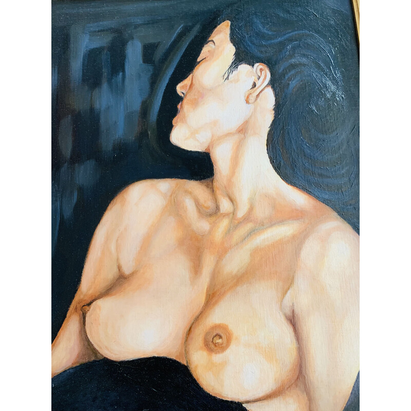 Pintura vintage de uma mulher nua