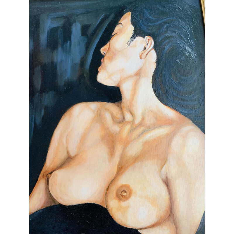 Vintage painting representing a naked woman