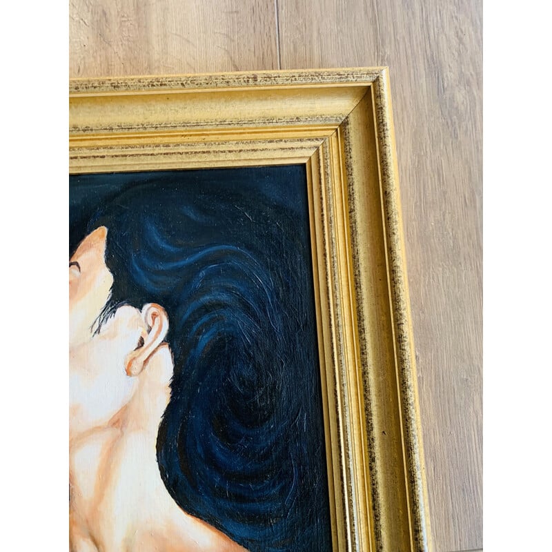 Vintage painting representing a naked woman