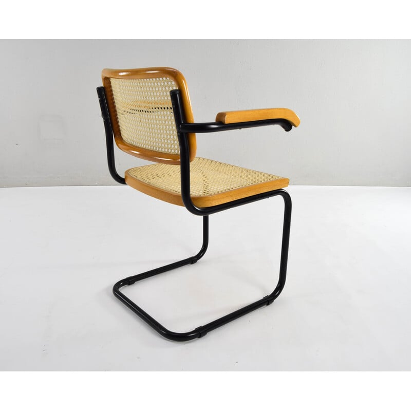 Chaise vintage modèle B64 en bois de hêtre par Marcel Breuer, Italie 1970