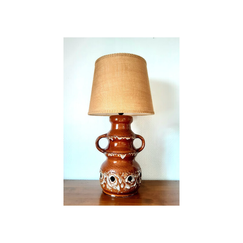 Lampe de sol vintage en céramique, 1970