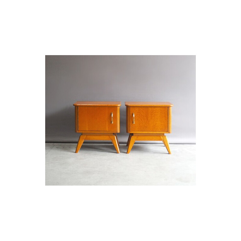 Pair of mid century Dutch Night Stands - 1950s