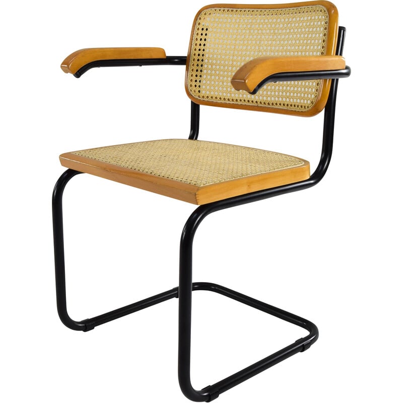 Vintage model B64 chair in beech wood by Marcel Breuer, Italy 1970