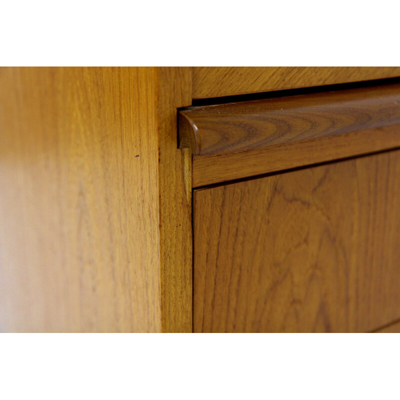 Vintage teak and beech secretary desk for Bröderna Gustafssons, Sweden 1950